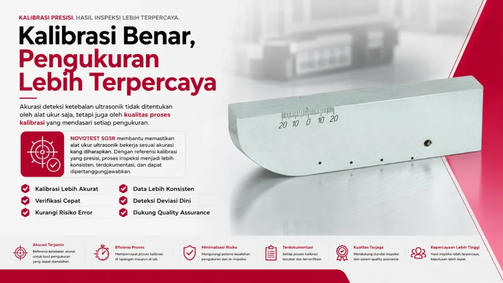 Alat Ukur Kalibrasi Blok NOVOTEST SO3R untuk Deteksi Ketebalan Ultrasonik yang Tepat dan akurat