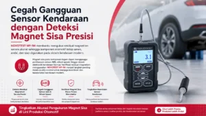 pengukuran magnet sisa menggunakan NOVOTEST MF-1M untuk mencegah terjadinya gangguan pada sensor kendaraan
