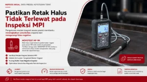 varifikasi medan mpi menggunakan Magnetometer NOVOTEST MF-1M untuk deteksi retak halus