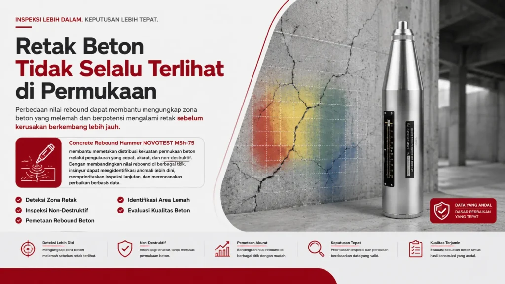 deteksi retak beton menggunakan metode ndt NOVOTEST MSh-75