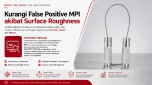 pengukuran deteksi cacat magnetik untuk mencegah false positive mpi akibat roughness