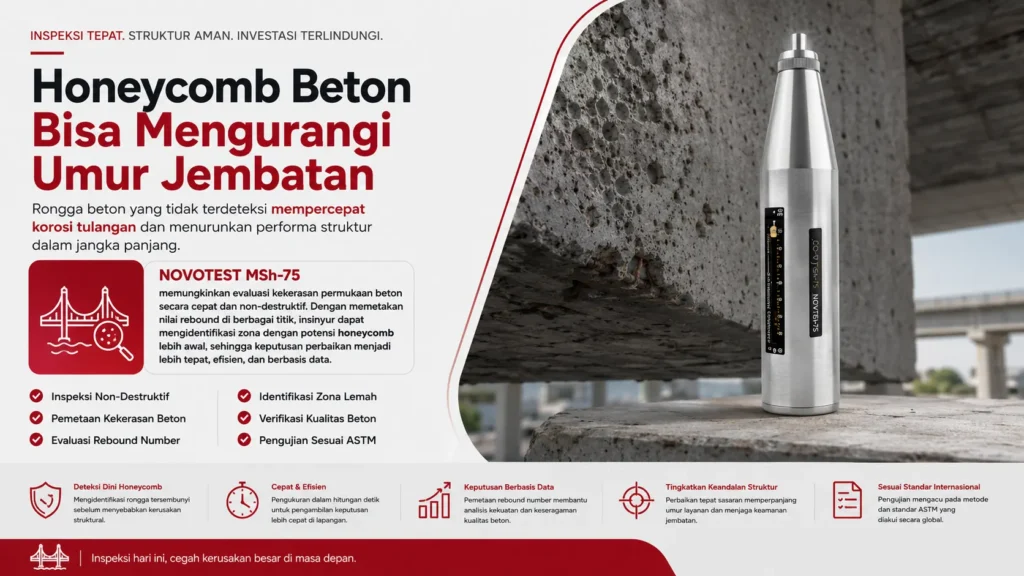 PENGUKURAN KEKUATAN PADA BETON JEMBATAN YANG MENGALAMI HONEYCOMB