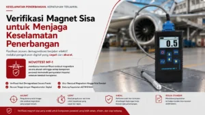 Verifikasi Magnet Sisa menggunakan novotest mf-1 untuk Menjaga Keselamatan Penerbangan