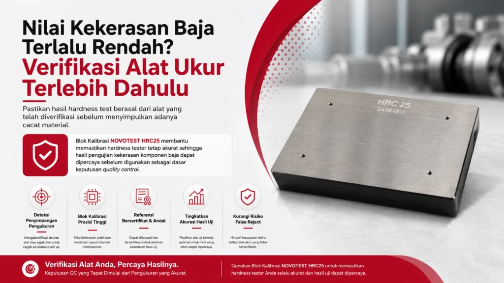 verifikasi nilai kekerasan baja untuk mencegah terjadinya false reject