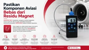 pengukuran residu magnet pada komponen aviasi dengan deteksi menggunakan Novotest MF-1
