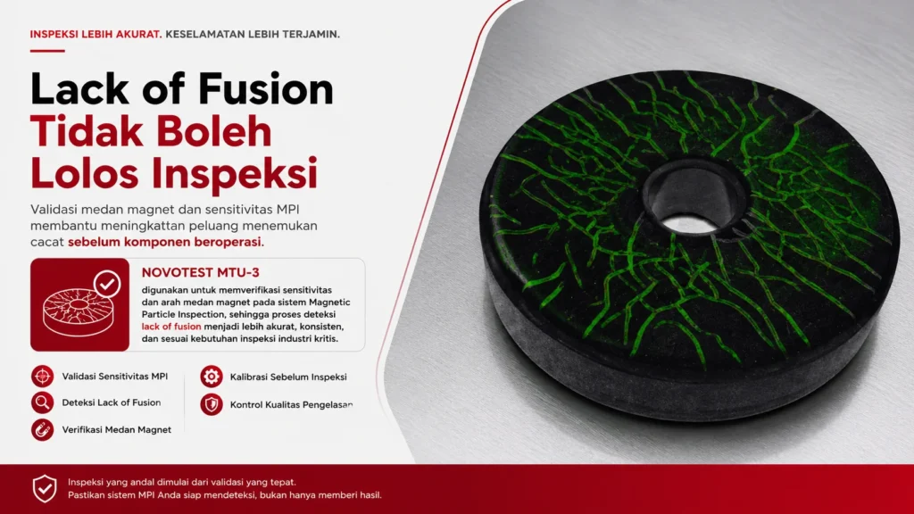 mengukur kualitas sambungan las untuk mencegah terjadinya lack of fusion