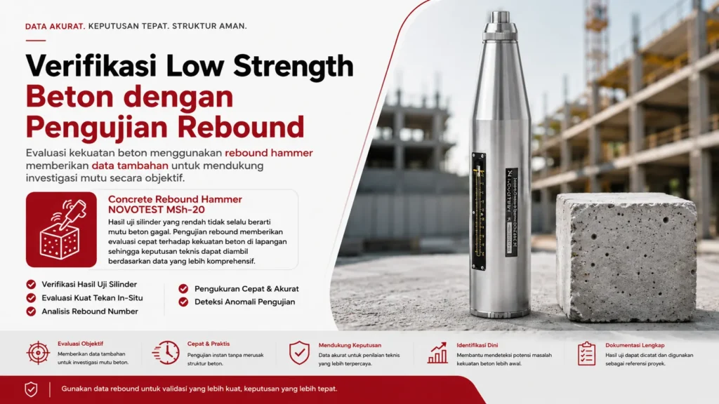 Verifikasi Low Strength Beton dengan Pengujian Rebound menggunakan NOVOTEST MSh-20