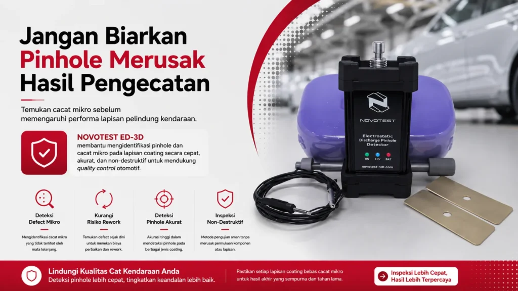 CEGAH DEFECT LAPISAN CAT DENGAN DETEKSI PINHOLE CAT MOBIL MENGGUNAKAN NOVOTEST ED-3D