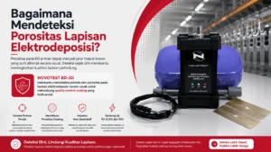NOVOTEST ED-3D membantu mendeteksi pinhole dan porositas pada lapisan elektrodeposisi secara cepat untuk mendukung quality control coating yang lebih andal.