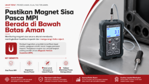 deteksi sisa magnet menggunakan NOVOTEST MF-1M untuk mencegah sisa magnet pasca mpi
