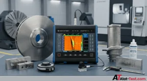 NOVOTEST UD4701PA Alat Detektor Cacat Array Bertahap - perangkat genggam dengan layar tampilan dan panel kontrol