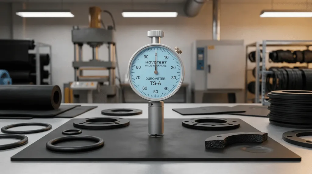 Shore Durometer NOVOTEST TS-A - alat pengukur kekerasan genggam dengan probe tekan dan layar digital