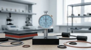 Shore Durometer NOVOTEST TS-A - Alat uji kekerasan dengan blok referensi untuk kalibrasi akurasi sesuai standar ISO