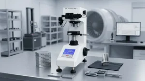 Alat Ukur Tingkat Kekerasan Vickers NOVOTEST TB-V-10 - mesin uji digital dengan indentor berlian dan layar LCD