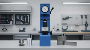 Alat Ukur Kekerasan Analog Rockwell NOVOTEST TB-R - alat uji dengan dial analog dan blok uji tersertifikasi