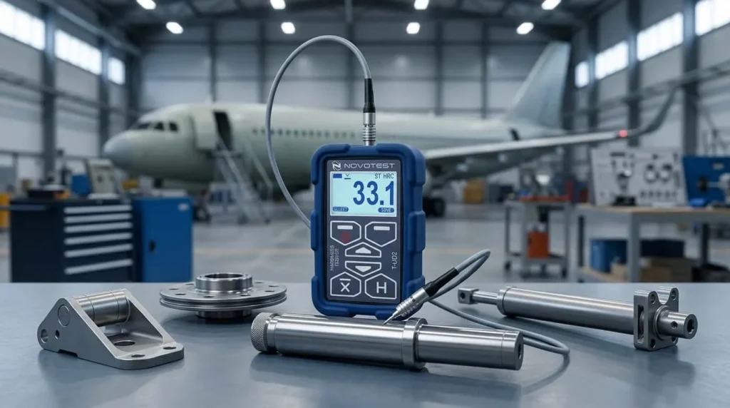 UCI Hardness Tester NOVOTEST T-U2 - Alat uji kekerasan portabel dengan layar digital dan probe untuk pengujian material