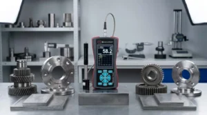 Alat Pengukur Kekerasan Leeb NOVOTEST T-D3 - perangkat genggam digital dengan layar dan probe untuk uji kekerasan material