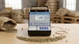 Digital Moisture Meter Biji Kopi NATIONAL BARODA DMA1 - alat ukur kadar air biji kopi hijau dengan layar digital dan probe sensor