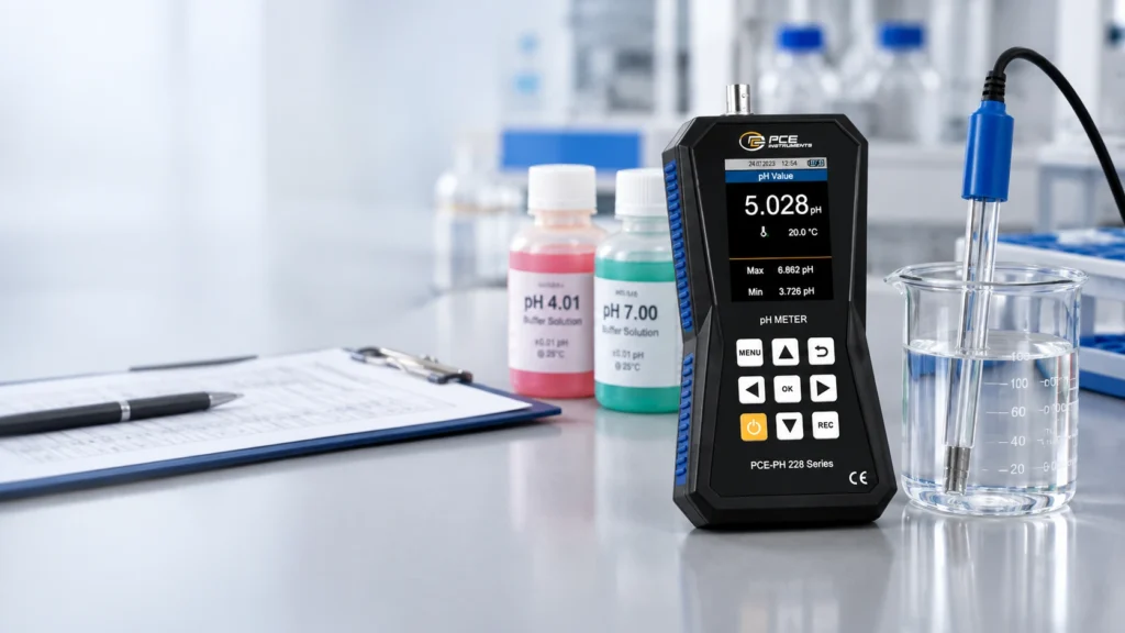 PCE-PH 228 pH meter untuk pengukuran dan verifikasi nilai pH di laboratorium