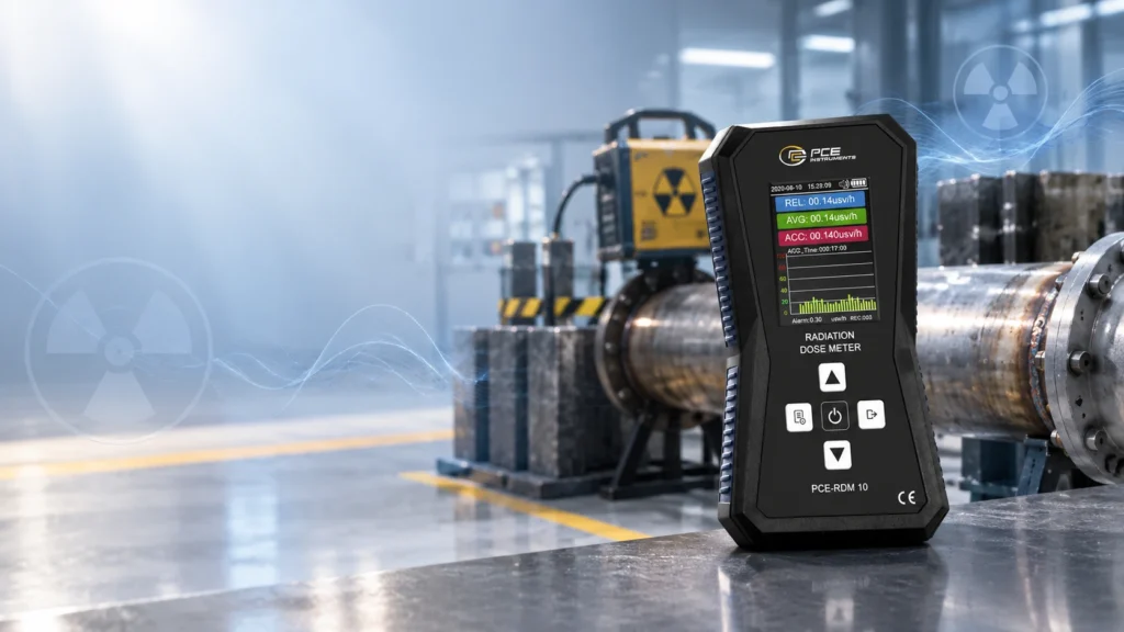 PCE-RDM 10 environmental meter untuk mengukur paparan radiasi di area kerja industri