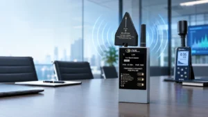 PCE-FRQ 500 RF frequency scanner untuk mendeteksi dan melacak sinyal radio frekuensi di ruang kantor