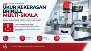 ukur kekerasan brinell multi-skala dengan MITECH MHBS-3000XYZ mendukung pengujian kekerasan multi-skala dalam satu platform untuk membantu menyederhanakan proses pemeriksaan material di laboratorium.