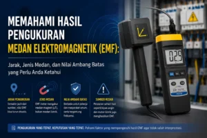 EMF meter PCE-G28 untuk mengukur medan elektromagnetik dan medan magnet ELF