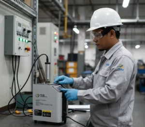 Timbangan analitik PCE-ABI 220 terkalibrasi untuk penimbangan obat presisi di apotek dan laboratorium farmasi.