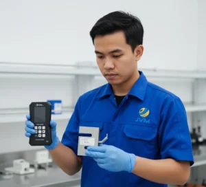 Dynamometer PCE-DFG 20K X dengan handheld force gauge digital dan external load cell untuk mengukur gaya tarik dan tekan hingga 20 kN.