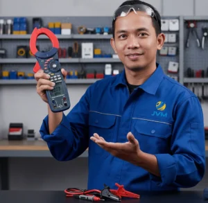 Ilustrasi panel listrik dengan risiko korsleting sebagai penyebab kebakaran